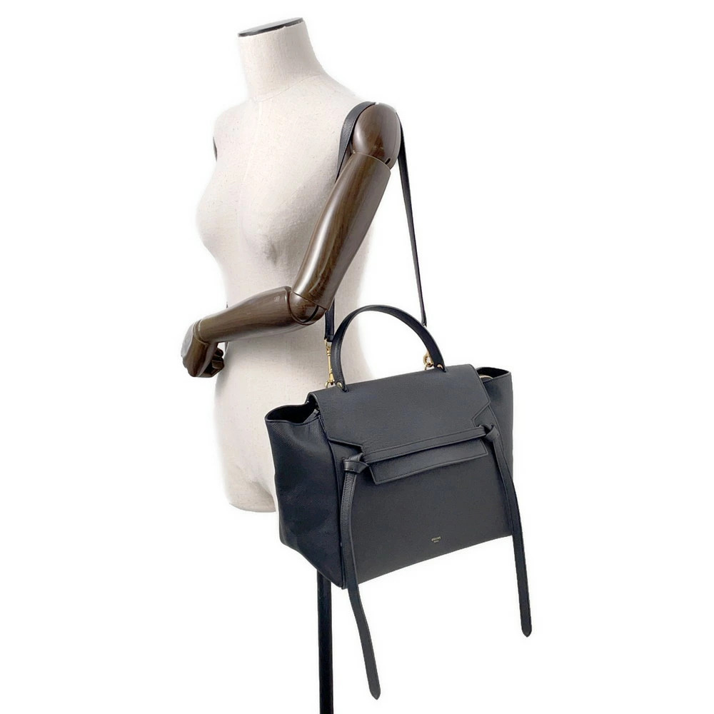Celine Handbag Belt Bag Body Crossbody Bag Leather Shoulder Black - Picture 5 of 12
